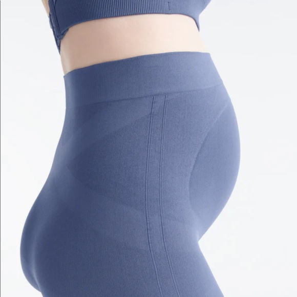 Knix Maternity Leggings BlissFit NWT Blue Pregnancy Tights - Picture 3 of 4
